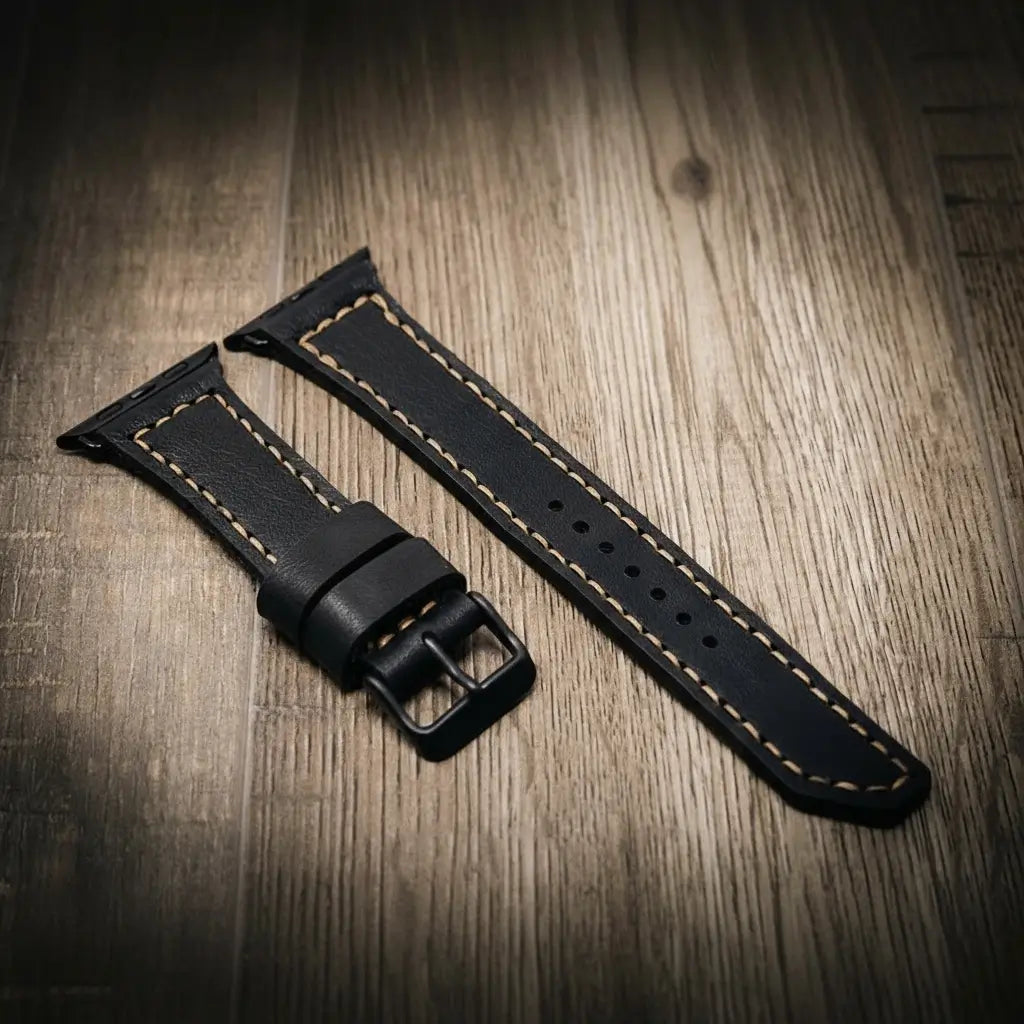 Apple Watch Leather Band - Black
