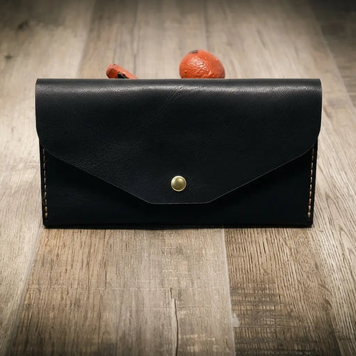Badge Clutch Wallet - Black