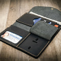 Badge Clutch Wallet - Black