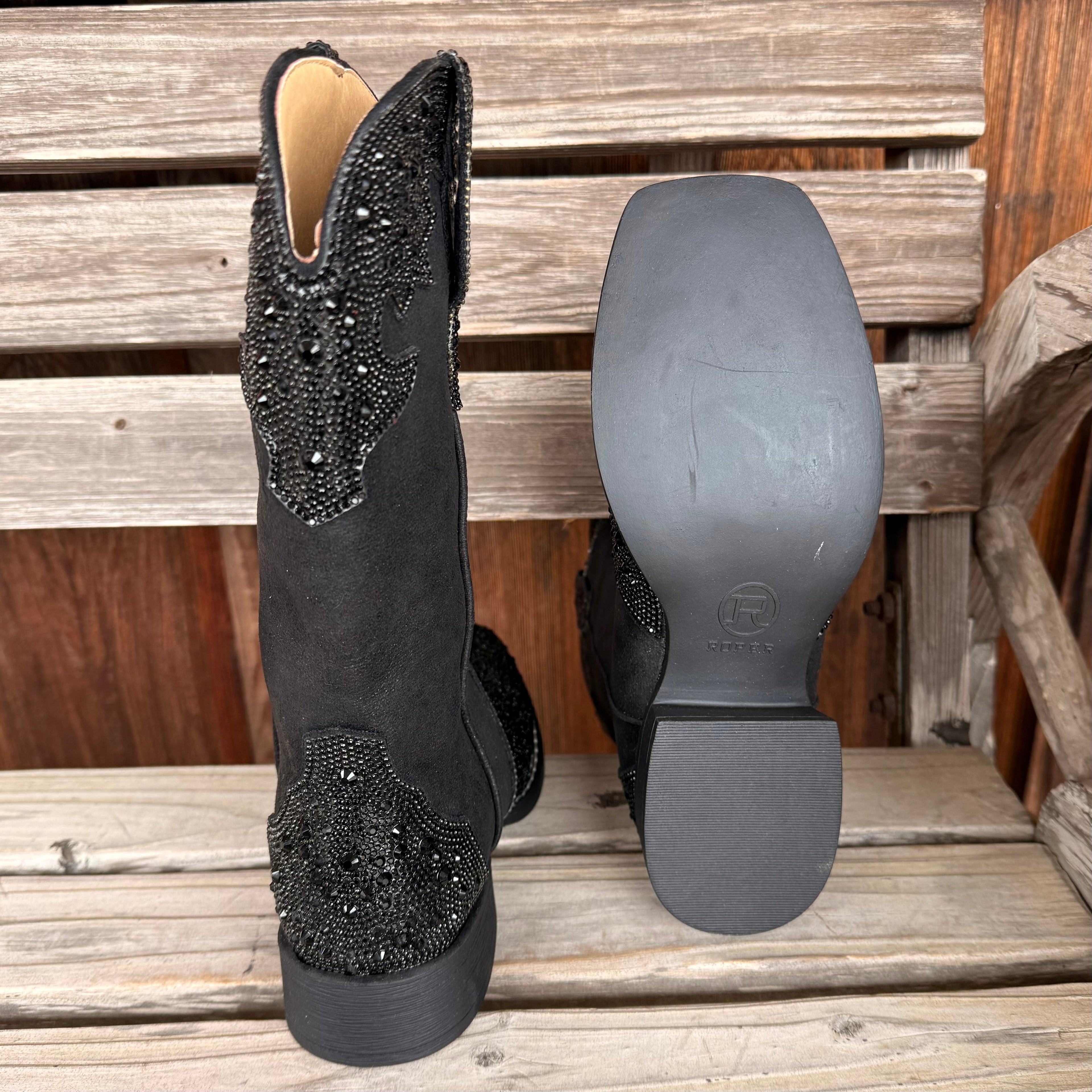 Black Rhinestone | Roper Womens