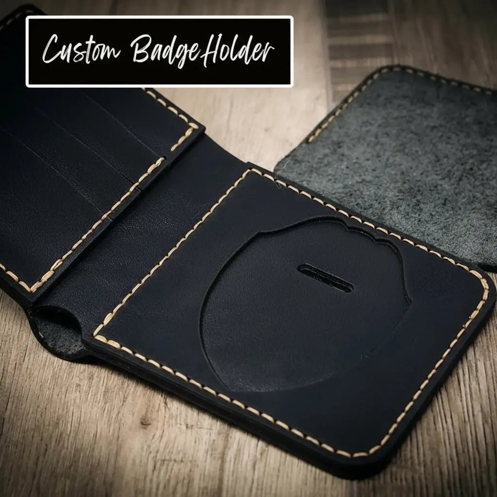 Federal Badge Wallet Small - Black