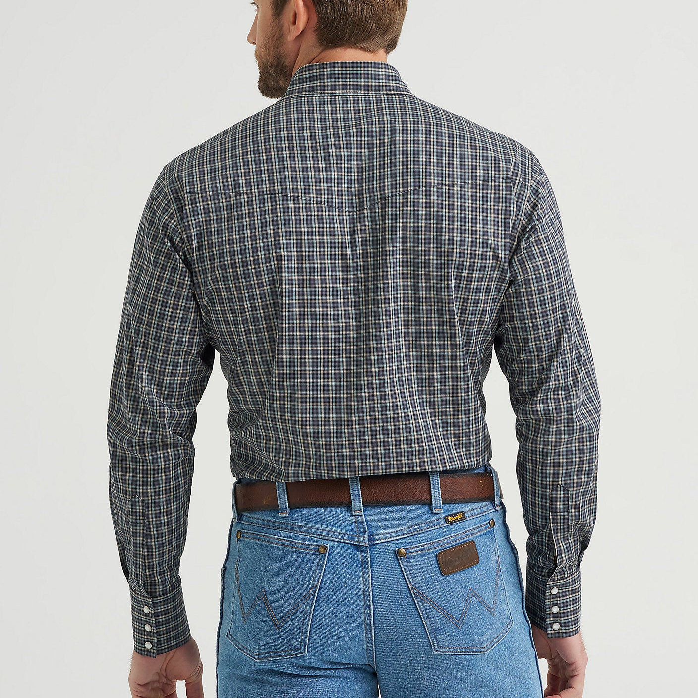 Black Plaid Wrinkle Release | Wrangler Mens